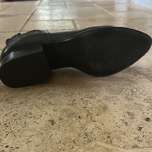 Alexander Wang Kori ankle booties with rose gold cut in black leather - Picture 5 of 6